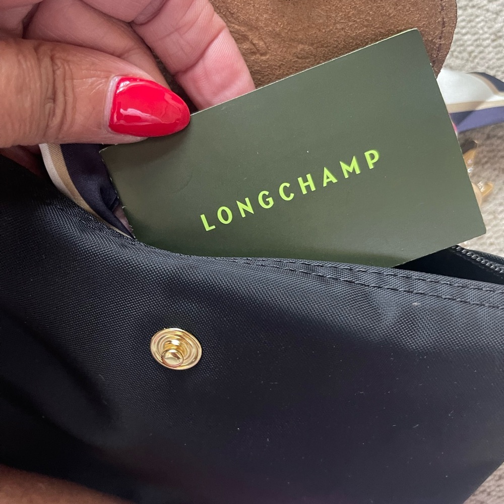 MINI LONGCHAMP BLACK AND COGNAC!! Gorgeous!!! New!!!! - Picture 10 of 10